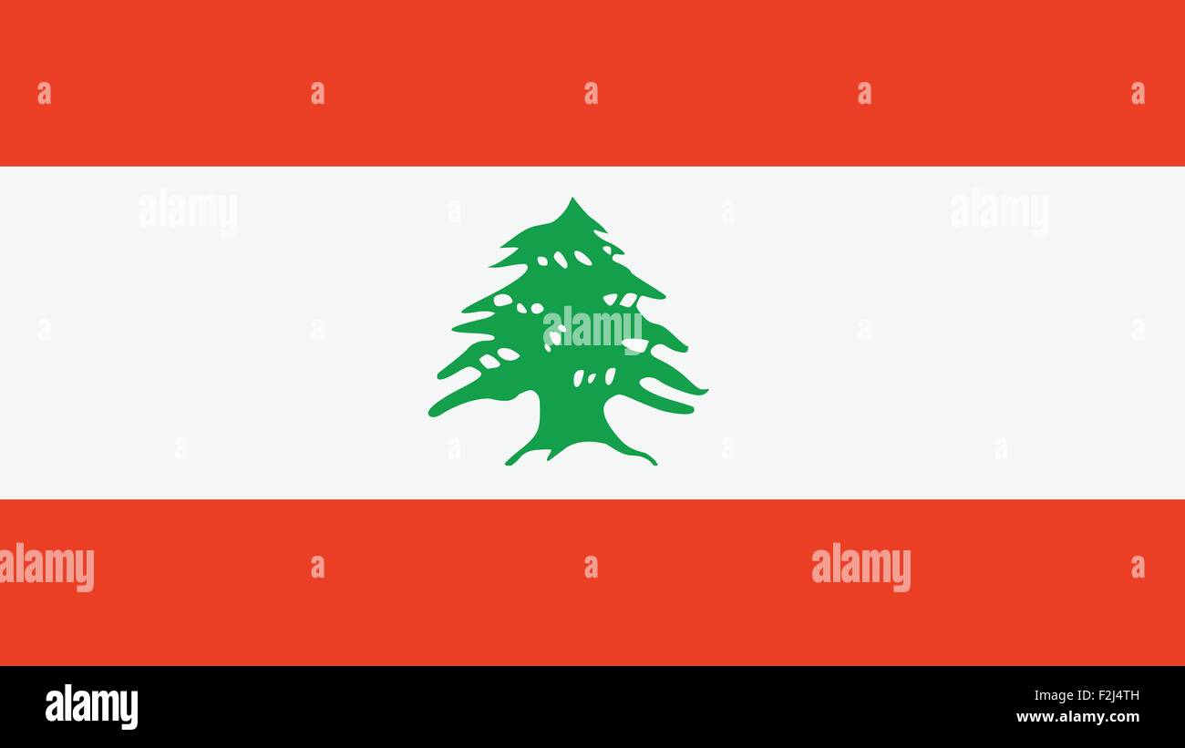 Libanon-Flagge für Independence Day und Infografik Vektor-Illustration. Stock Vektor