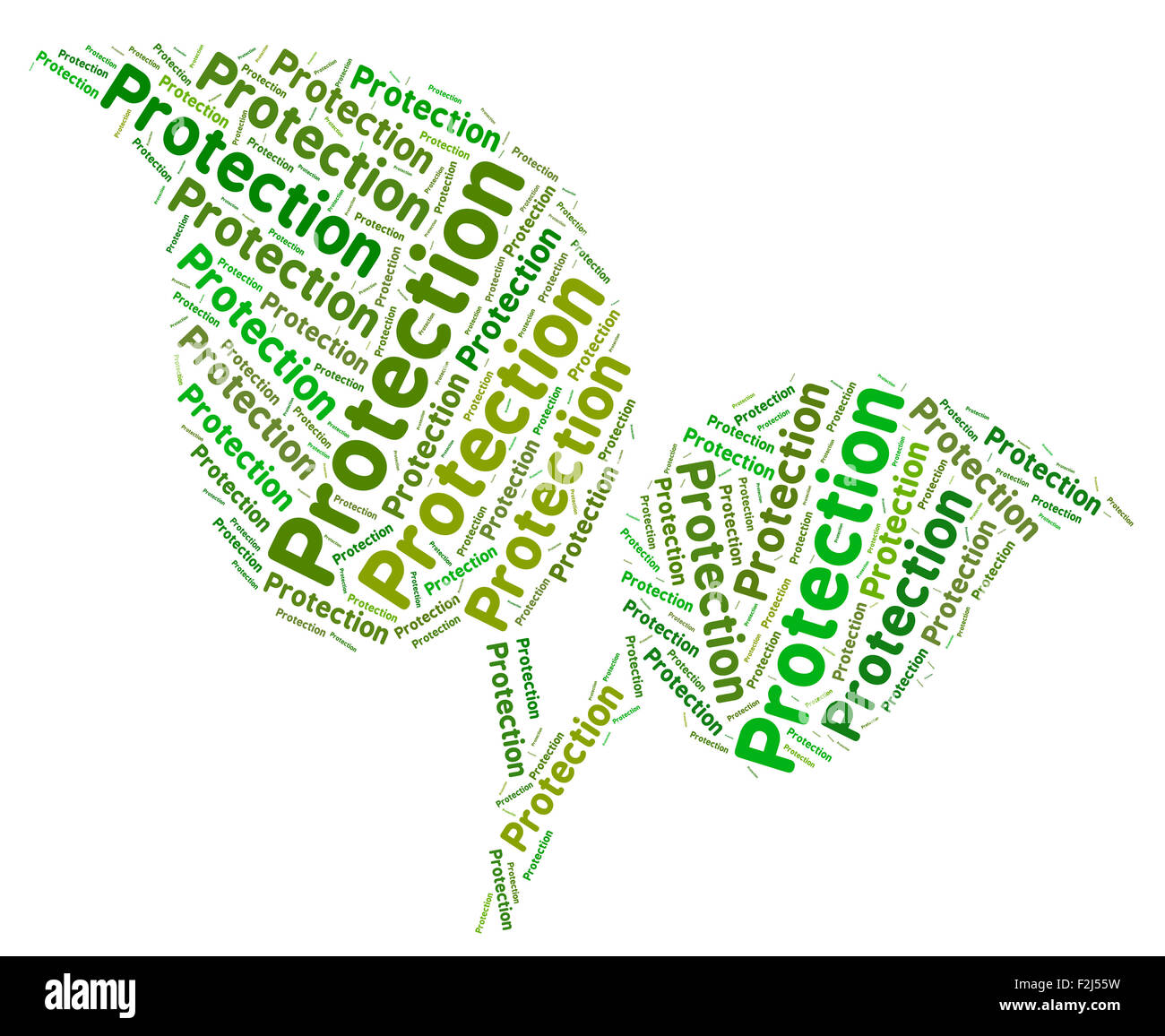 Umweltschutz-Bedeutung-Eco-Friendly und Worte Stockfoto