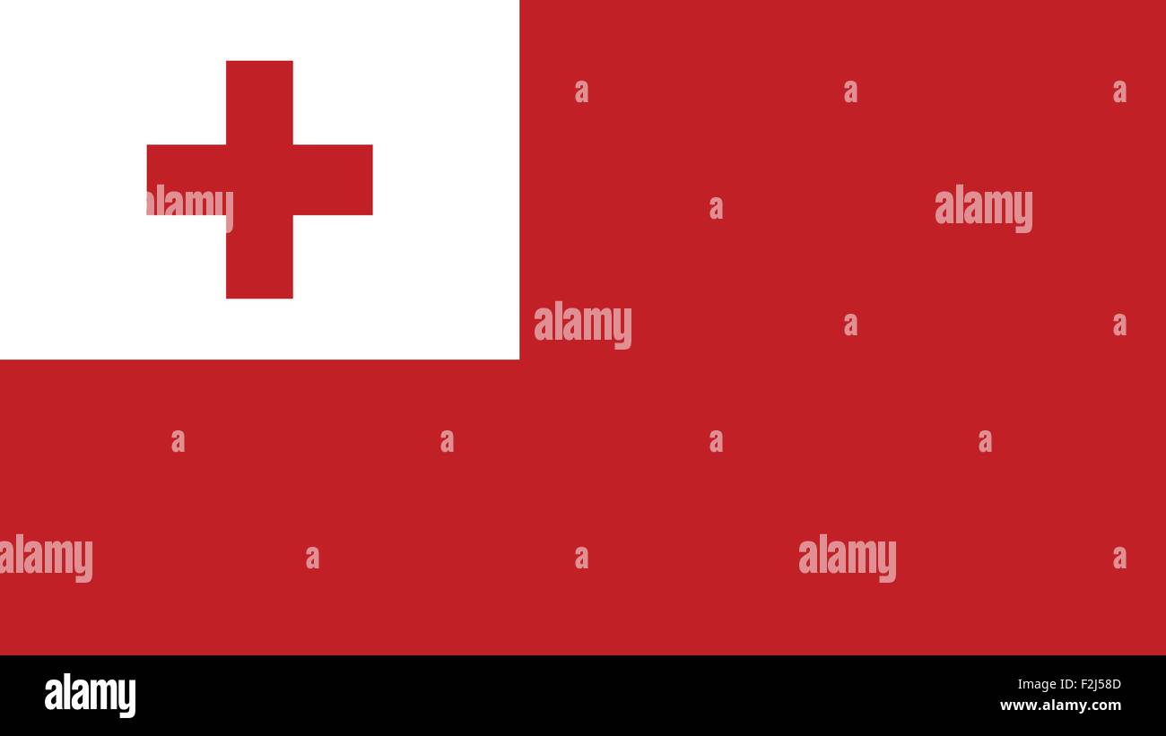 Tonga Flagge für Independence Day und Infografik Vektor-Illustration. Stock Vektor