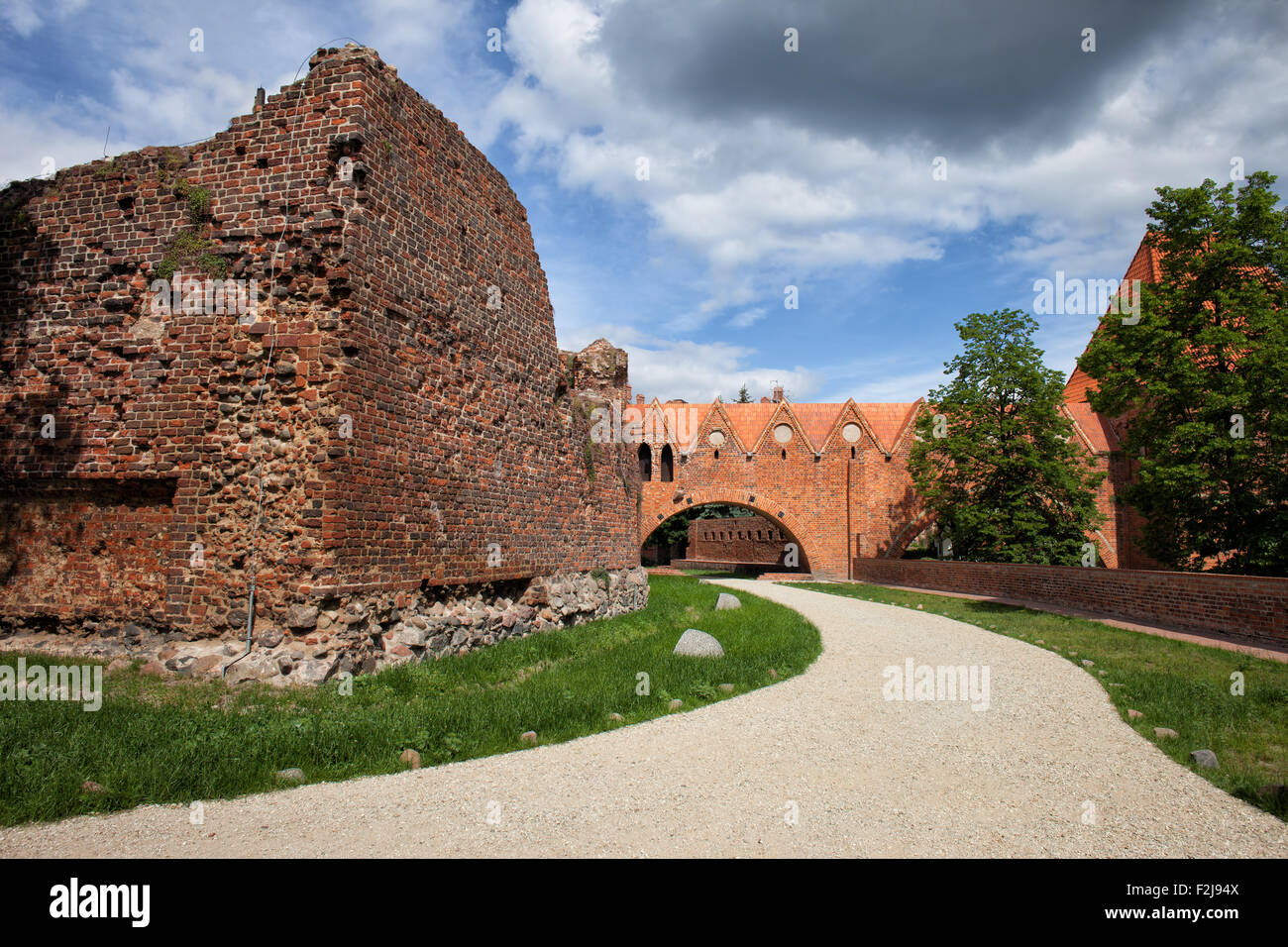 Teutonic Knights Castle in Torun, Polen, Stadt Wahrzeichen aus 13. Jahrhundert. Stockfoto