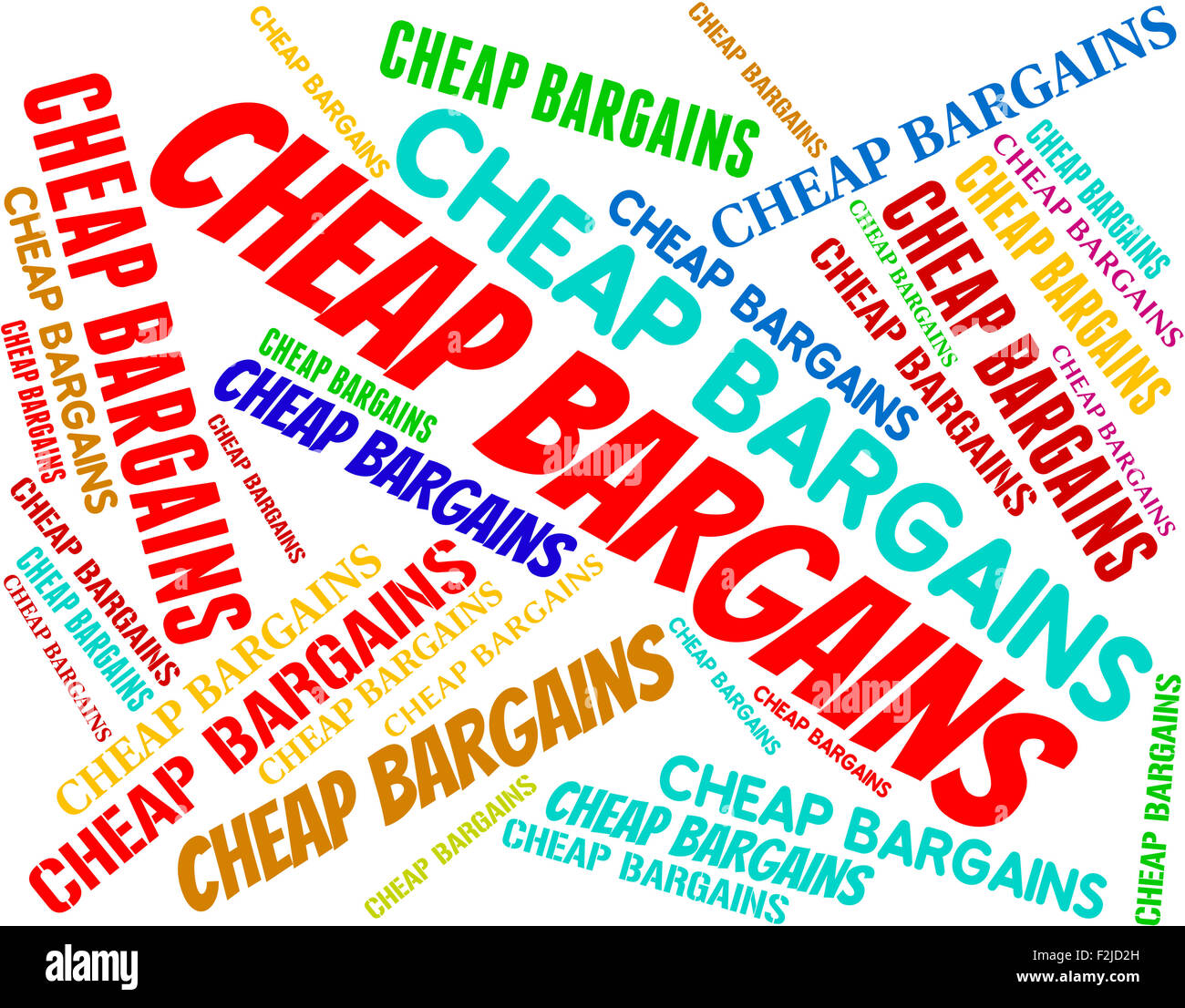 Günstige Schnäppchen auf Low-Cost und Promo Stockfoto