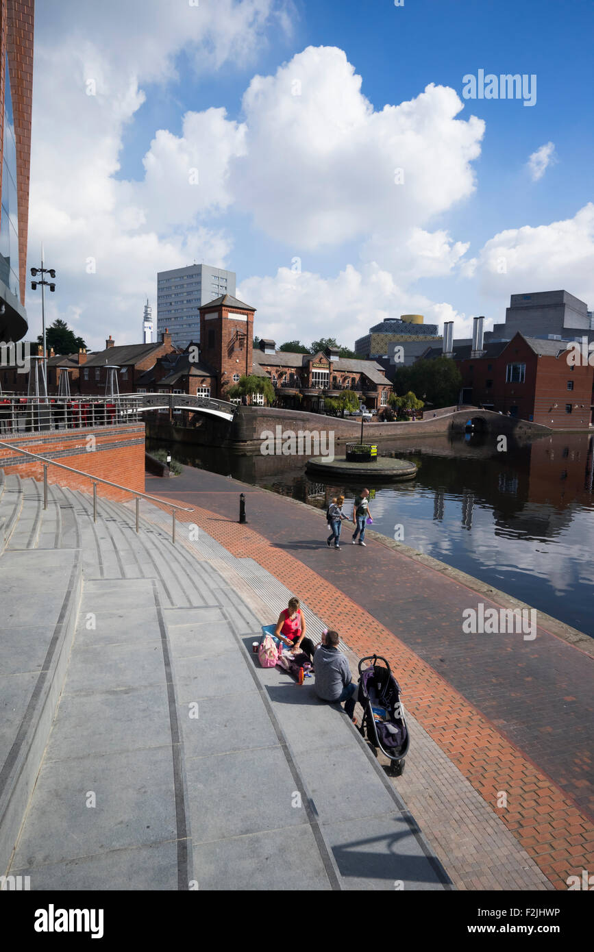 Birmingham Kanal-Hauptleitung in der Innenstadt von Birmingham UK Stockfoto