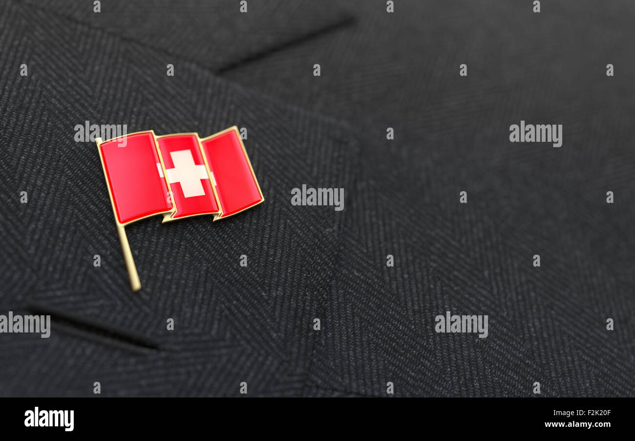 National Flag Switzerland On Black Stockfotos und -bilder Kaufen - Alamy