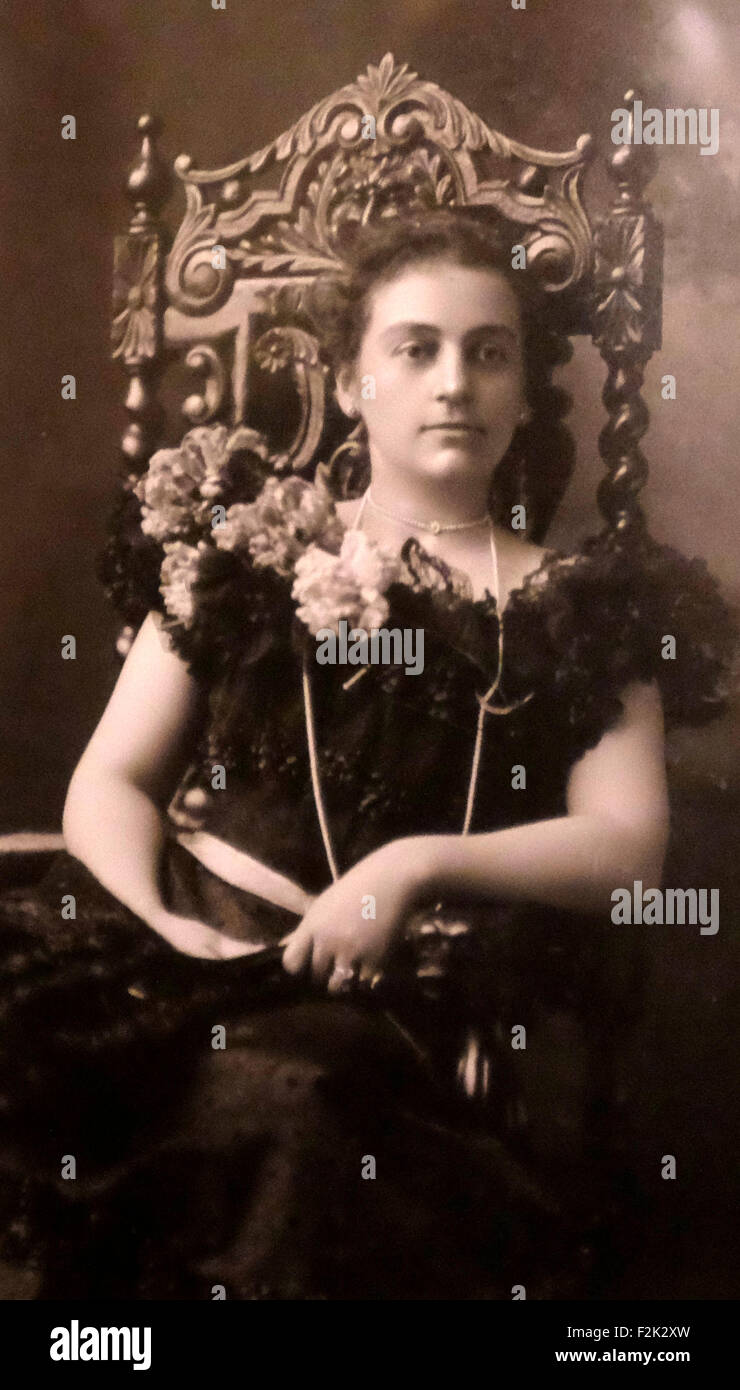 Mary Scott Lord Harrison als eine junge Dame - 2. Frau von Präsident Benjamin Harrison Stockfoto