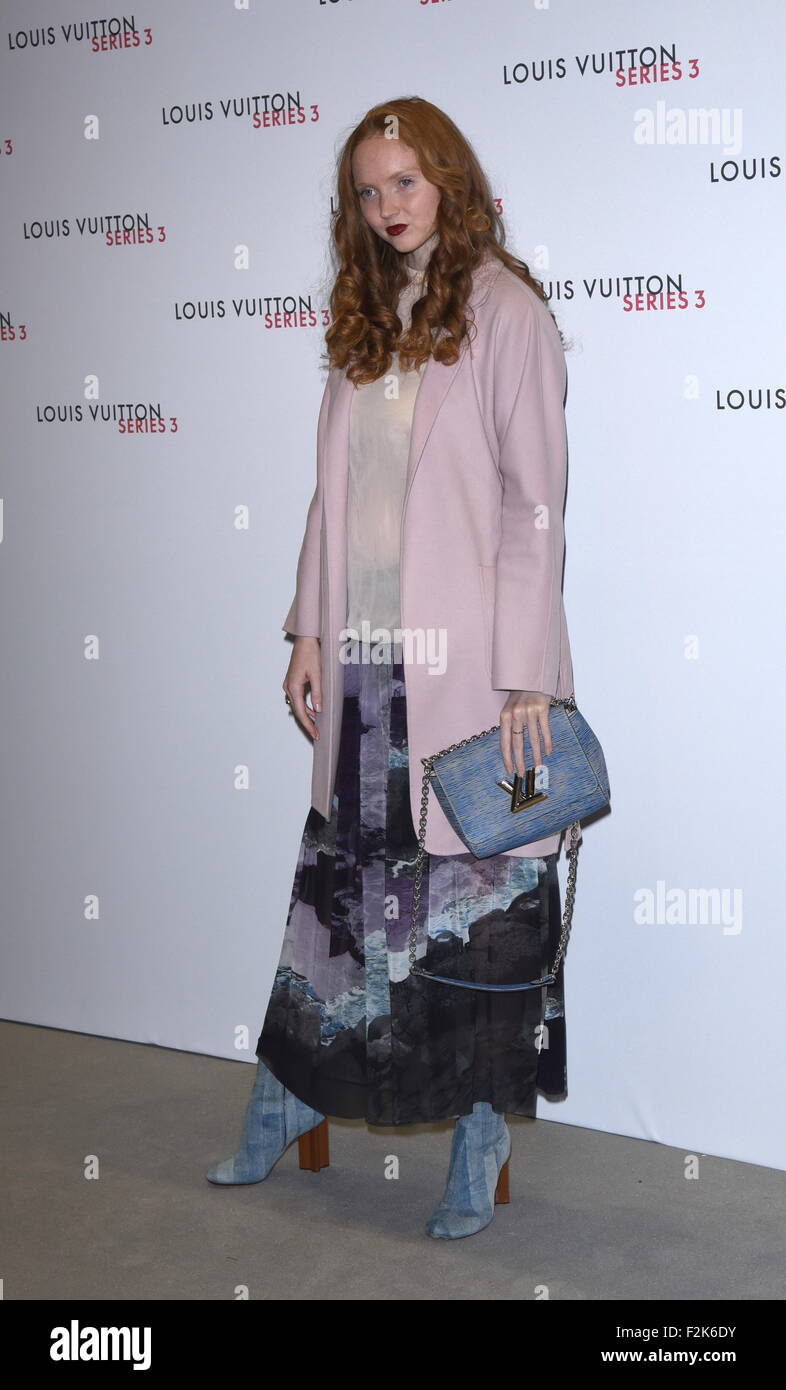 London, UK. 20. September 2015. Lily Cole besucht die Louis Vuitton Serie 3 Opening Night Gala in London. Bildnachweis: Siehe Li/Alamy Live News Stockfoto