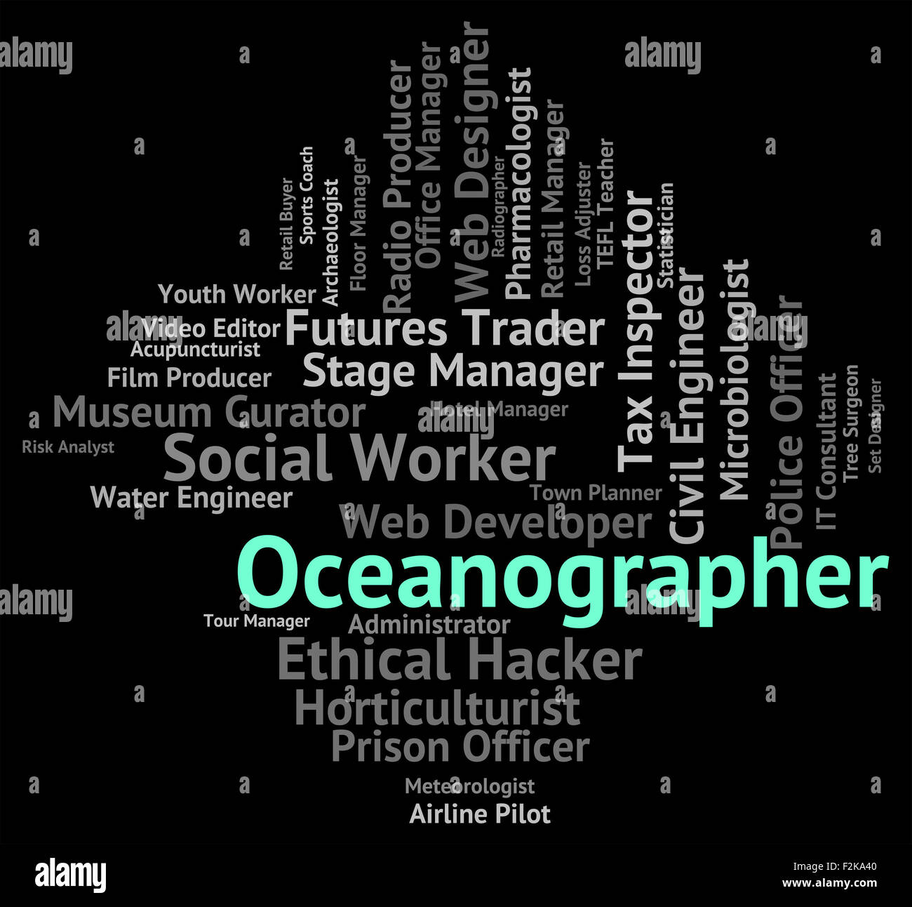 Ozeanograph Job Recruitment Position angibt und Nautik Stockfoto