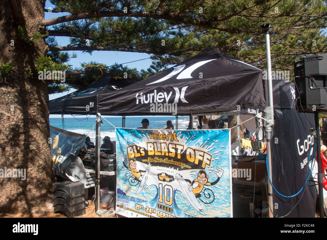 Sydney, Australien. 21. Sep, 2015. Die Hurley BL Blast Off ist ein Pre-junior Surf-Festival konzipiert und organisiert von 1988 World Surfing Champion Barton Lynch zur Feier der Ankunft des Sommers und das Erbe von Australien reichen surfen. Kinder von 6 bis 14 Jahren erhalten Einschätzung der ihre Surf-Fähigkeiten. Bildnachweis: model10/Alamy Live-Nachrichten Stockfoto