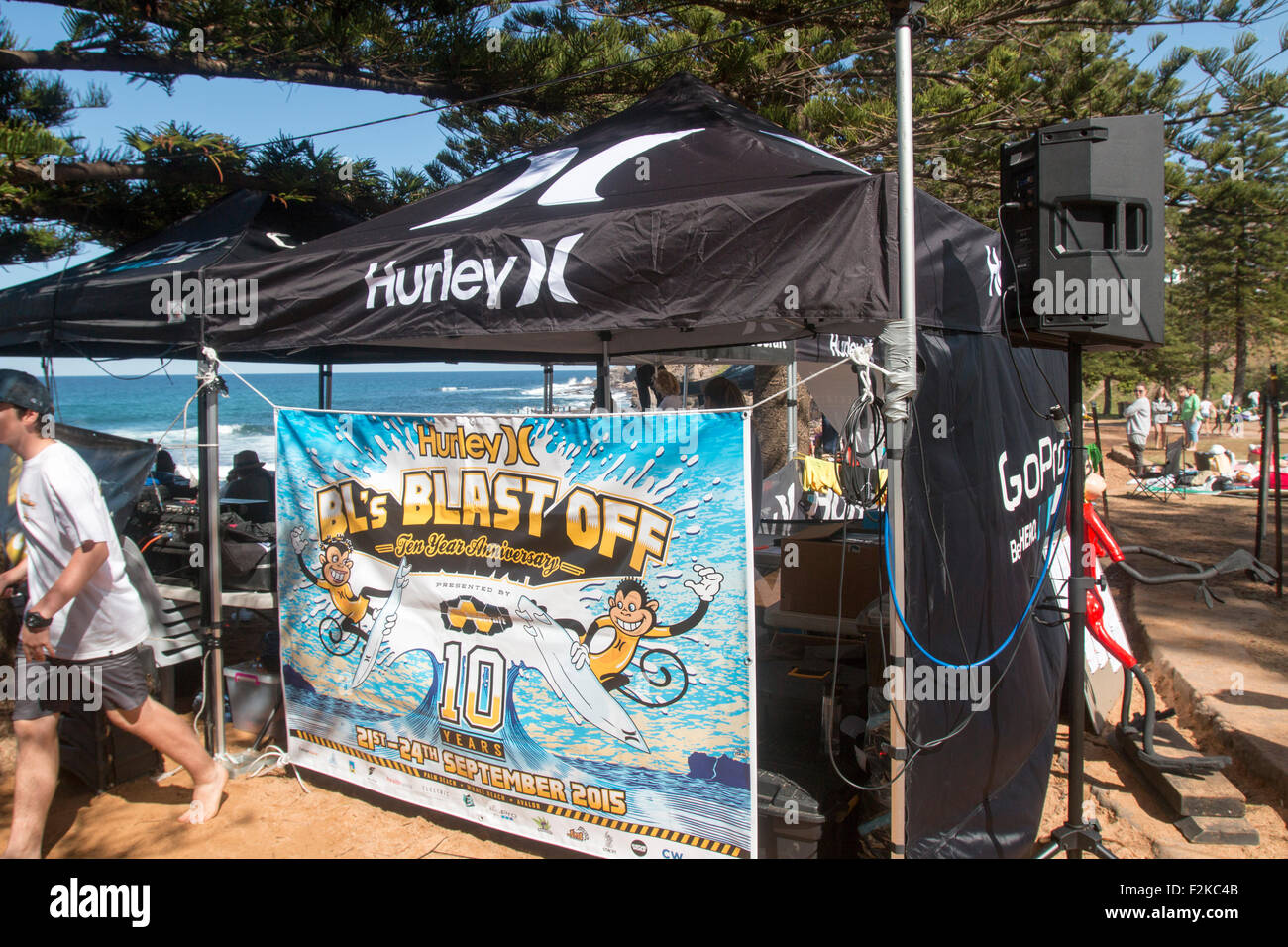 Sydney, Australien. 21. Sep, 2015. Die "Hurley BL Blast Off ist ein Pre-junior Surf-Festival konzipiert und organisiert von 1988 World Surfing Champion Barton Lynch zur Feier der Ankunft des Sommers und das Erbe von Australien reichen surfen. Kinder von 6 bis 14 Jahren erhalten Einschätzung der ihre Surf-Fähigkeiten. Bildnachweis: model10/Alamy Live-Nachrichten Stockfoto
