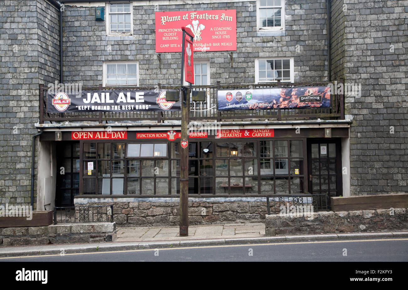 Plume Federn Pub, Princetown, Devon, England, UK Stockfoto