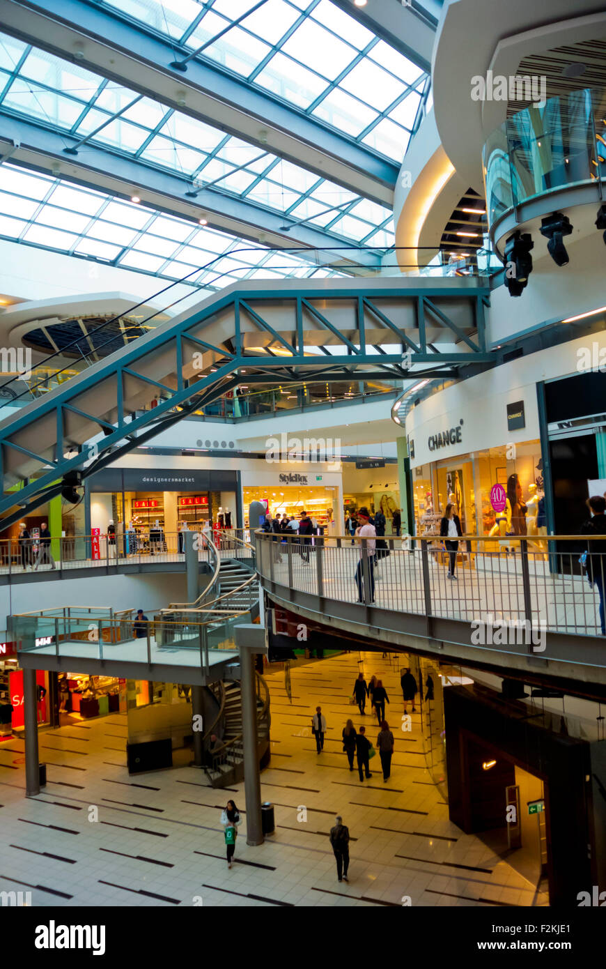 Felder, shopping Center, Ørestad, Amager Insel, Kopenhagen, Dänemark Stockfoto