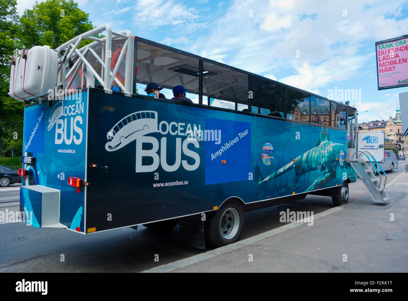 Insel Bus Ozean-Bus, Amphibienbus, Insel Djurgården, Stockholm, Schweden ...