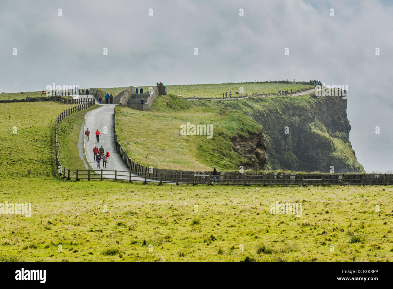 Klippen von Moher auf dem Wilden Atlantik Weg an der West Küste von Irland Stockfoto