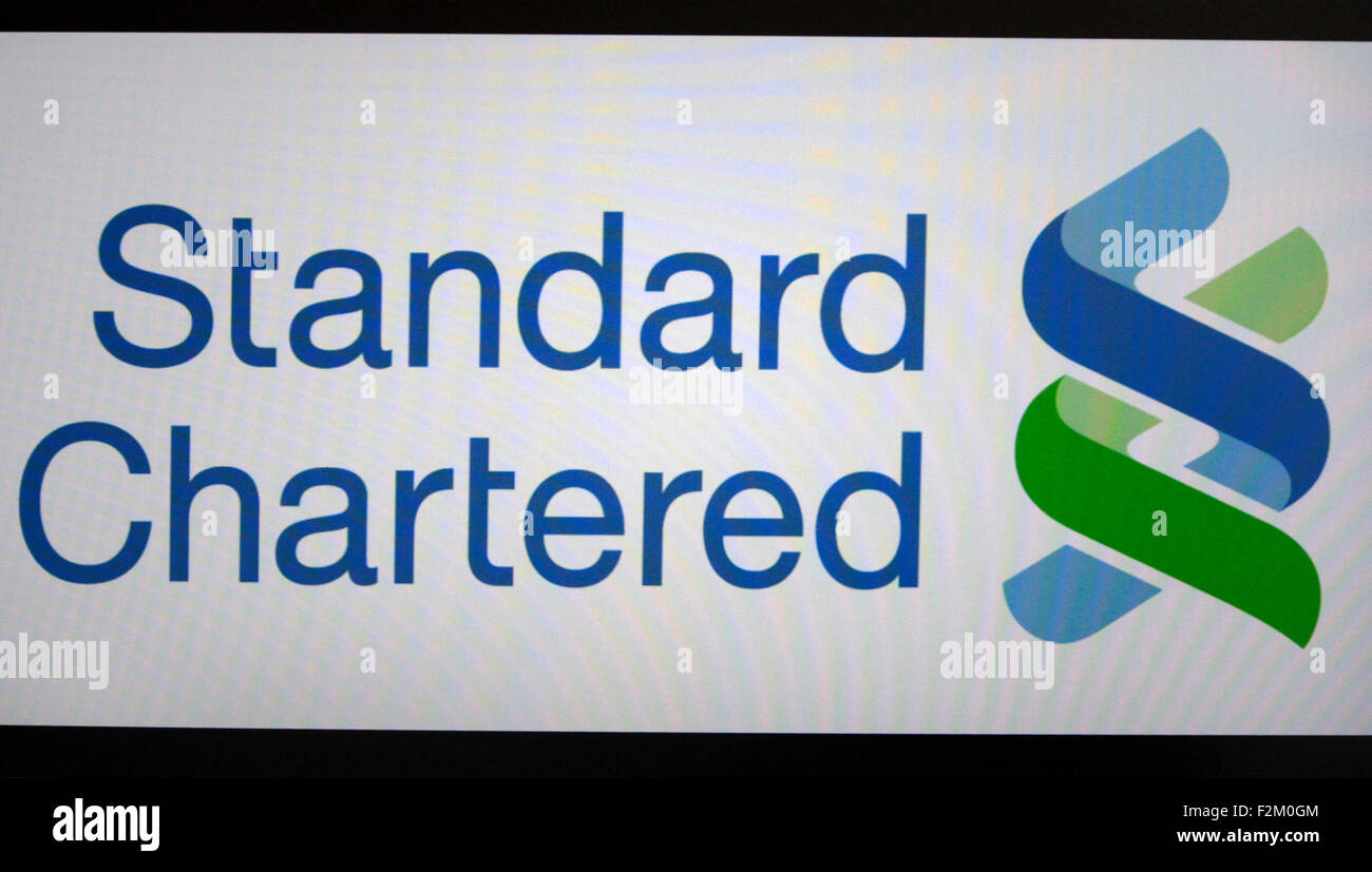 Markenname: "Standard Chartered", Berlin. Stockfoto
