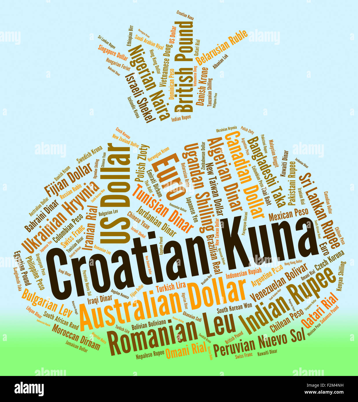 Kroatische Kuna Bedeutung Devisen und Text Stockfotografie Alamy