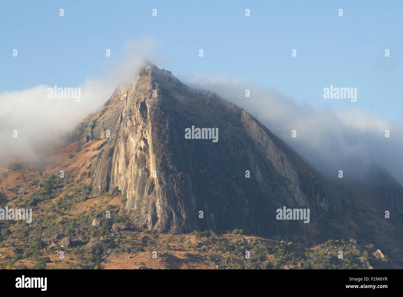 Afrika, Madagaskar, Andringitra, Granit, Nebel Stockfoto