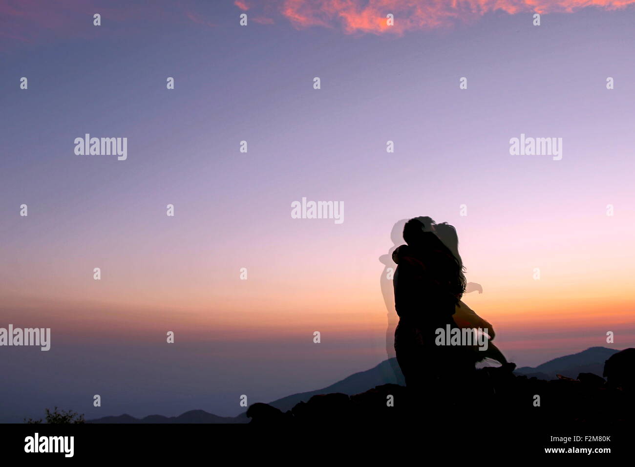 Die Liebe meines Lebens. Dieses Foto ist auf dem Berg im Norden Indiens aufgenommen, wenn ich mit meinem Girfriend trekking war Stockfoto