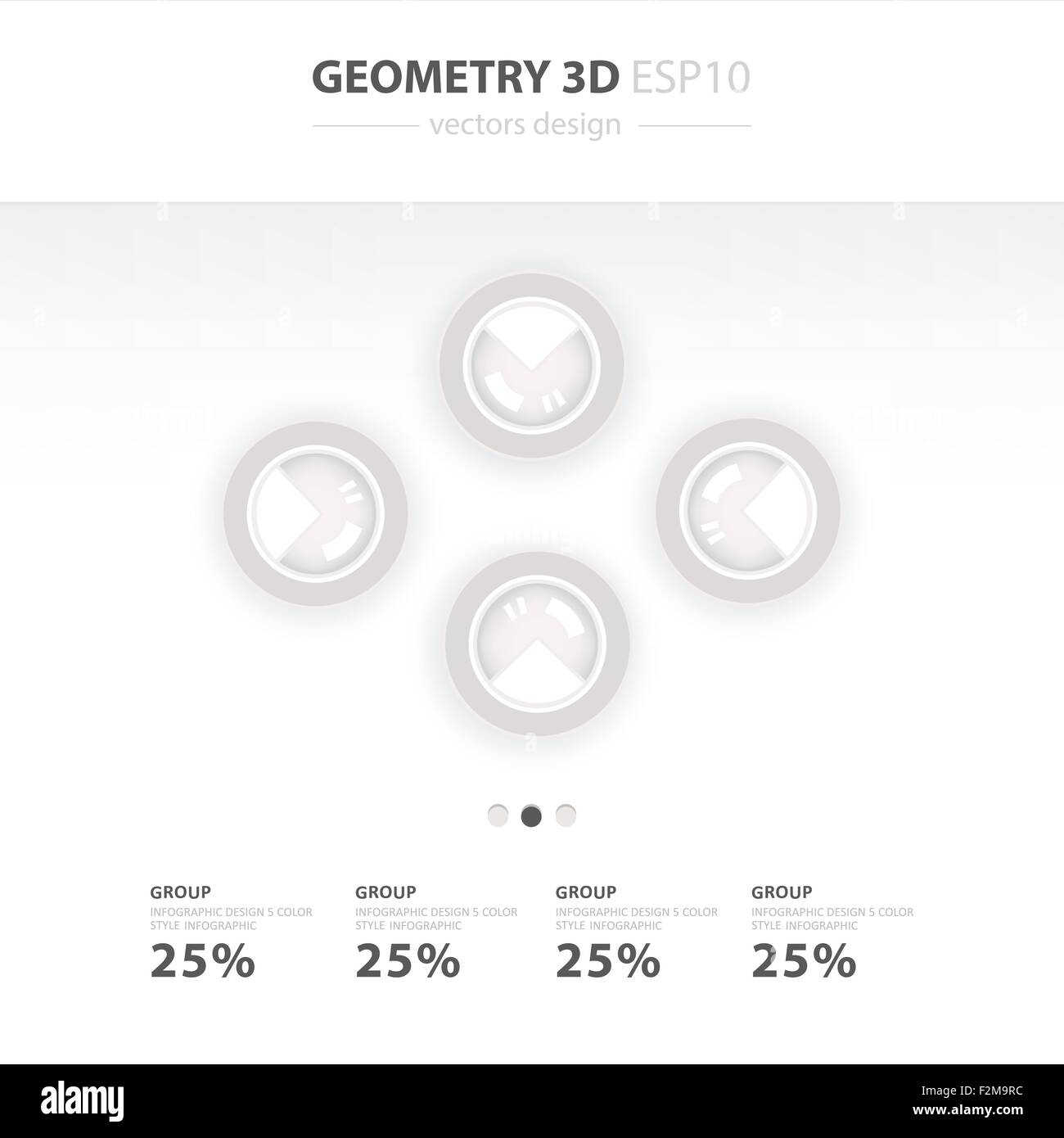 Satz von Papierkarten für eine Präsentation von numerischen Daten. Vektorelement Infografiken. weiße Farbe Stil Stock Vektor