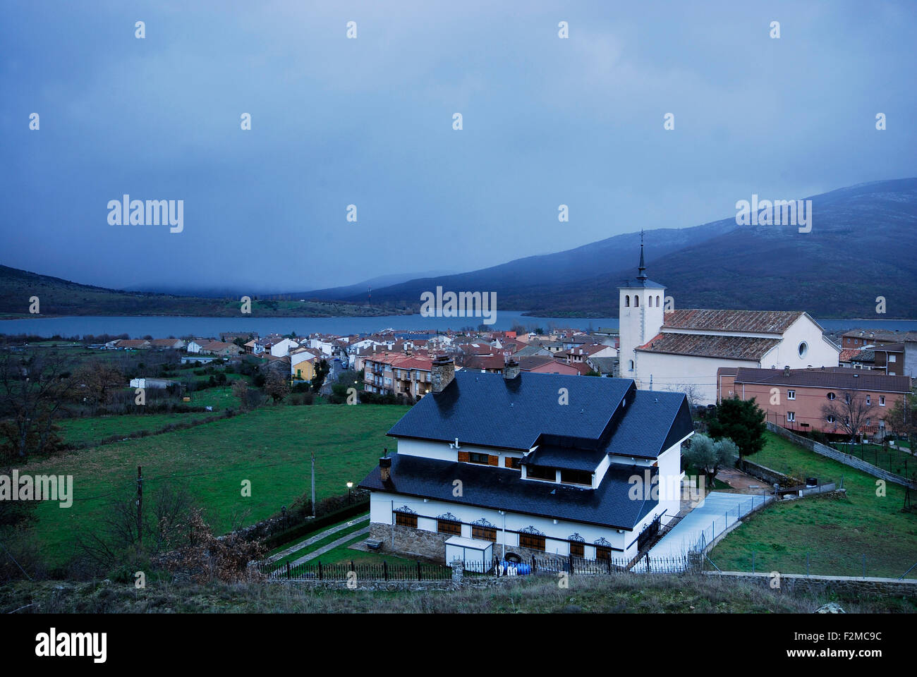 Gesamtansicht der Lozoya Stadt, Madrid, Spanien Stockfoto