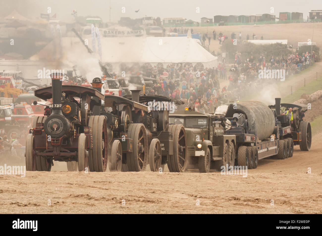 Dampf angetriebene Fahrzeuge am Great Dorset Steam Fair, Blandford, Dorset UK Stockfoto