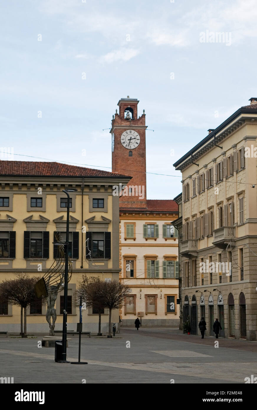 Piazza Gramsci (Quadrat) Novara, Piemont, Italien Stockfoto