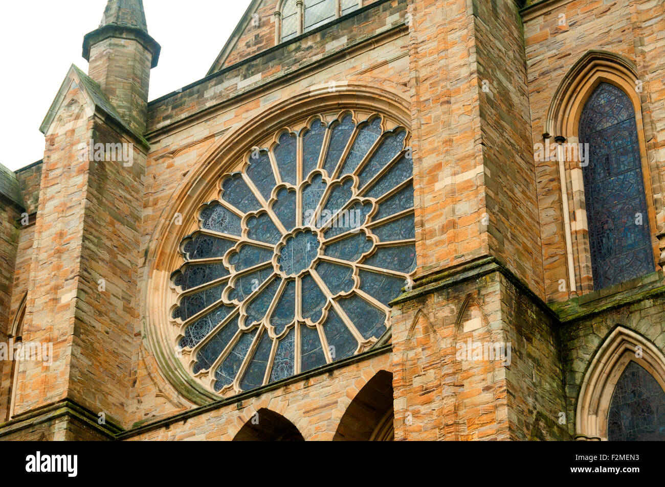 Die Rosette der Kapelle der neun Altäre, Durham Kathedrale Durham England UK EWG EU Europa Stockfoto
