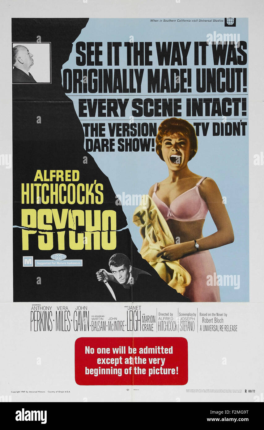 Psycho - Filmplakat Stockfoto