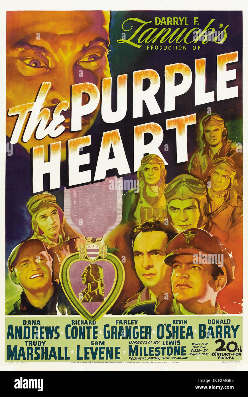 Purple Heart - Filmplakat Stockfoto