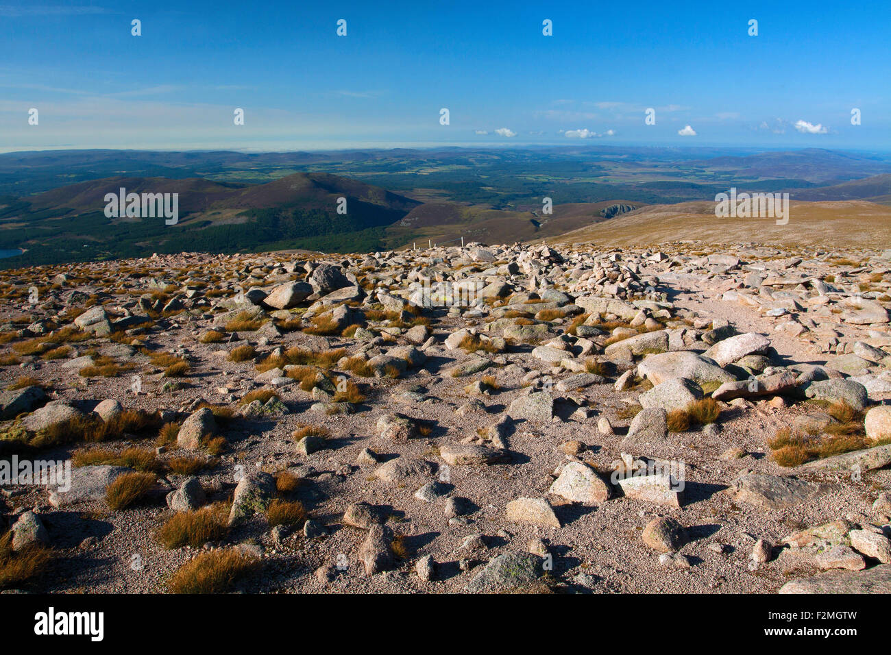 Die Kincardine Hügel einschließlich Meall ein Bhuachaille von Cairn Gorm; Cairngorm National Park, Badenoch & Speyside Stockfoto