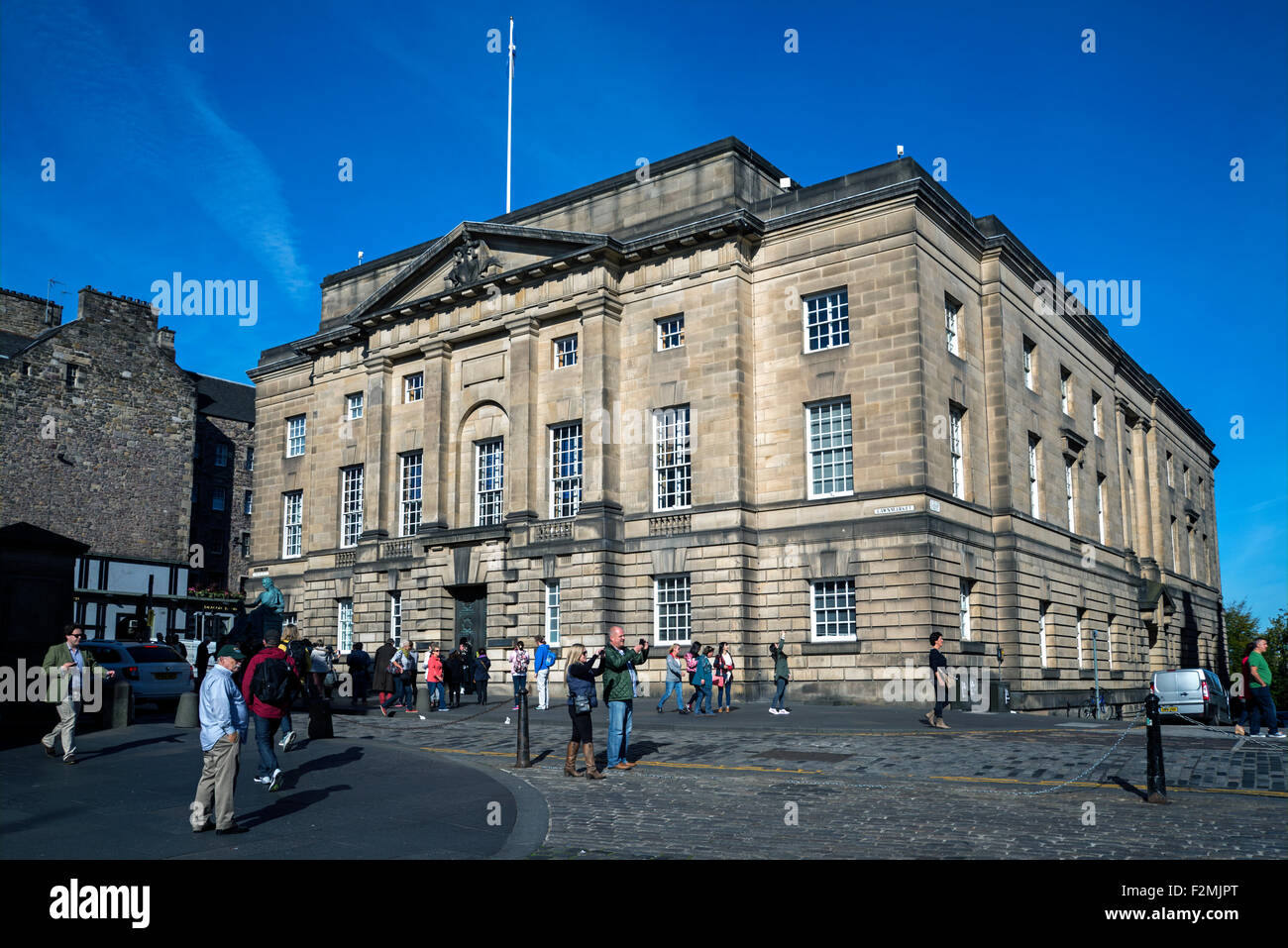 Edinburgh High Court of Justiciary in dem Lawnmarket auf der Royal Mile. Stockfoto