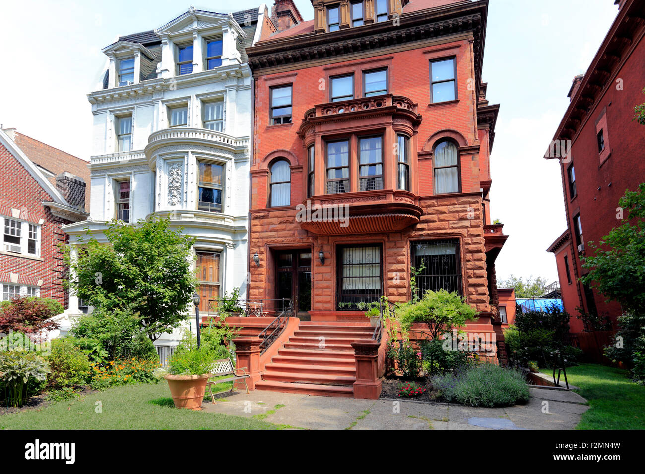 Brownstone Haus Fort Greene Nachbarschaft in Brooklyn New York City Stockfoto