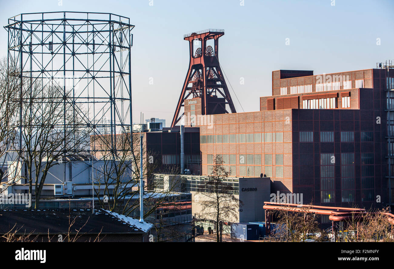 Welterbe Zollverein Zeche in Essen, doppelte Turm Wickelwelle 12, Casino-Saal Stockfoto