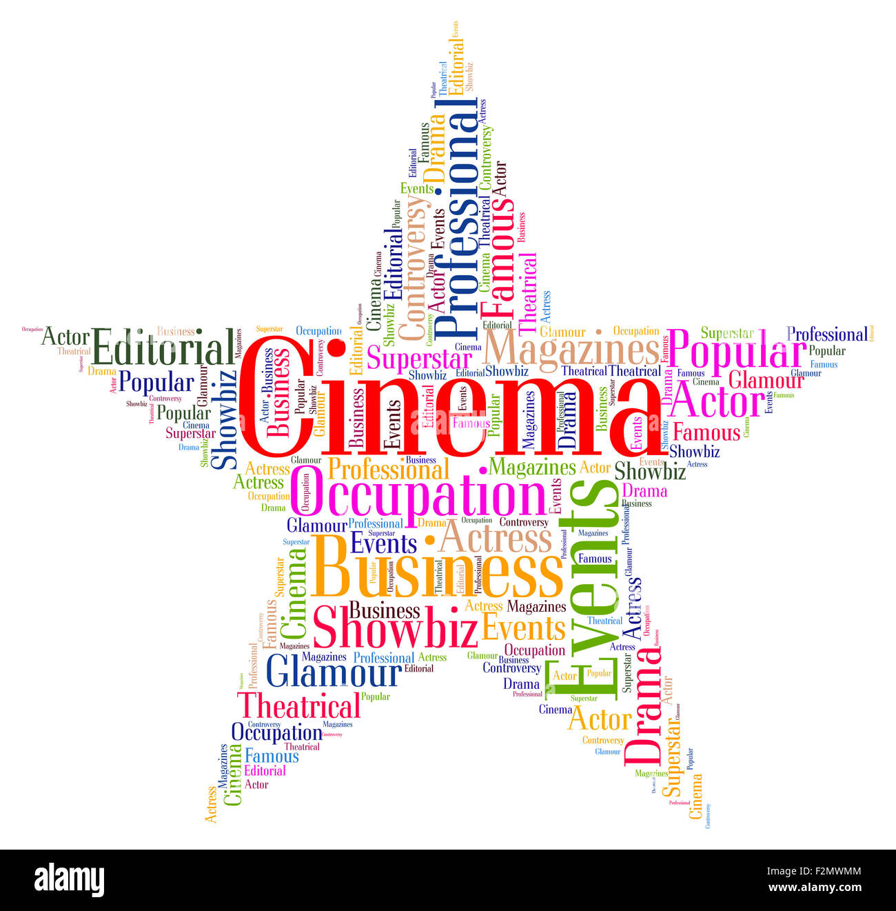 Stern Kino zeigt Filme und Filmographie Stockfoto