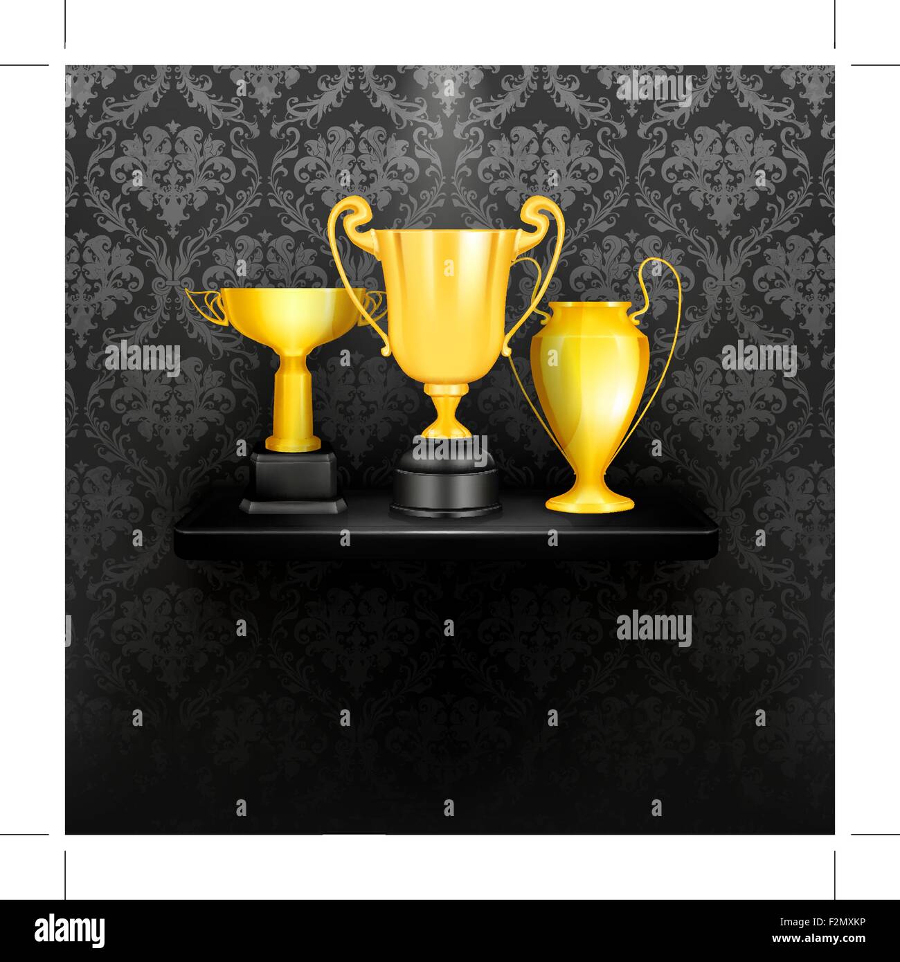 Tassen auf einem schwarzen Stock Vektor