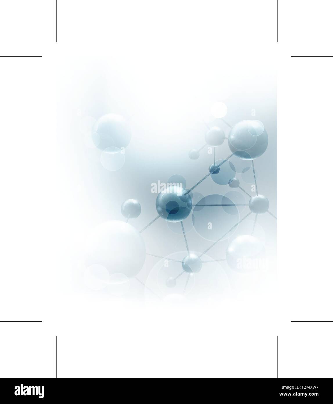 Futuristische Hintergrund mit Molekülen blau, eps10 Stock Vektor
