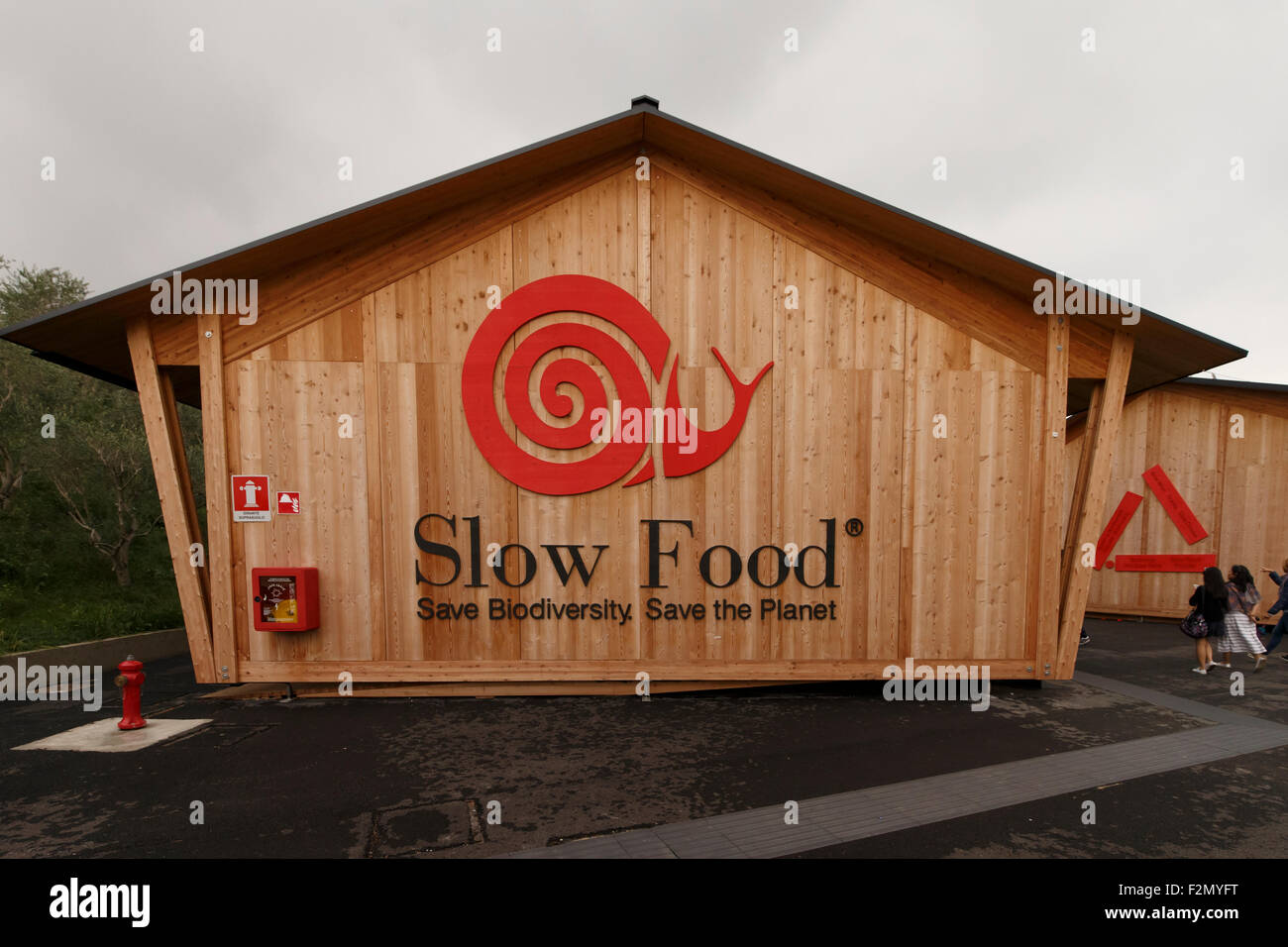 Mailand, Italien, 13. September 2015: Slow Food Pavillion der EXPO 2015 in Mailand. Stockfoto