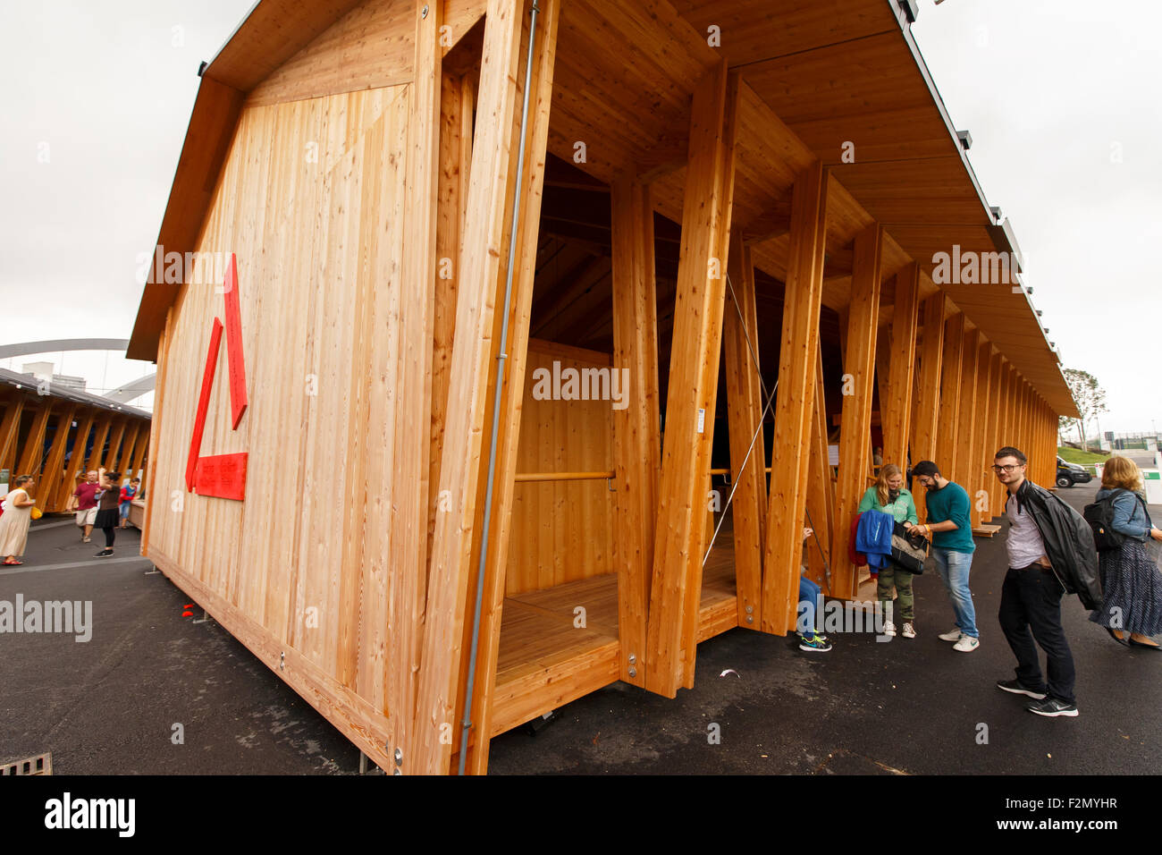 Mailand, Italien, 13. September 2015: Slow Food Pavillion der EXPO 2015 in Mailand. Stockfoto