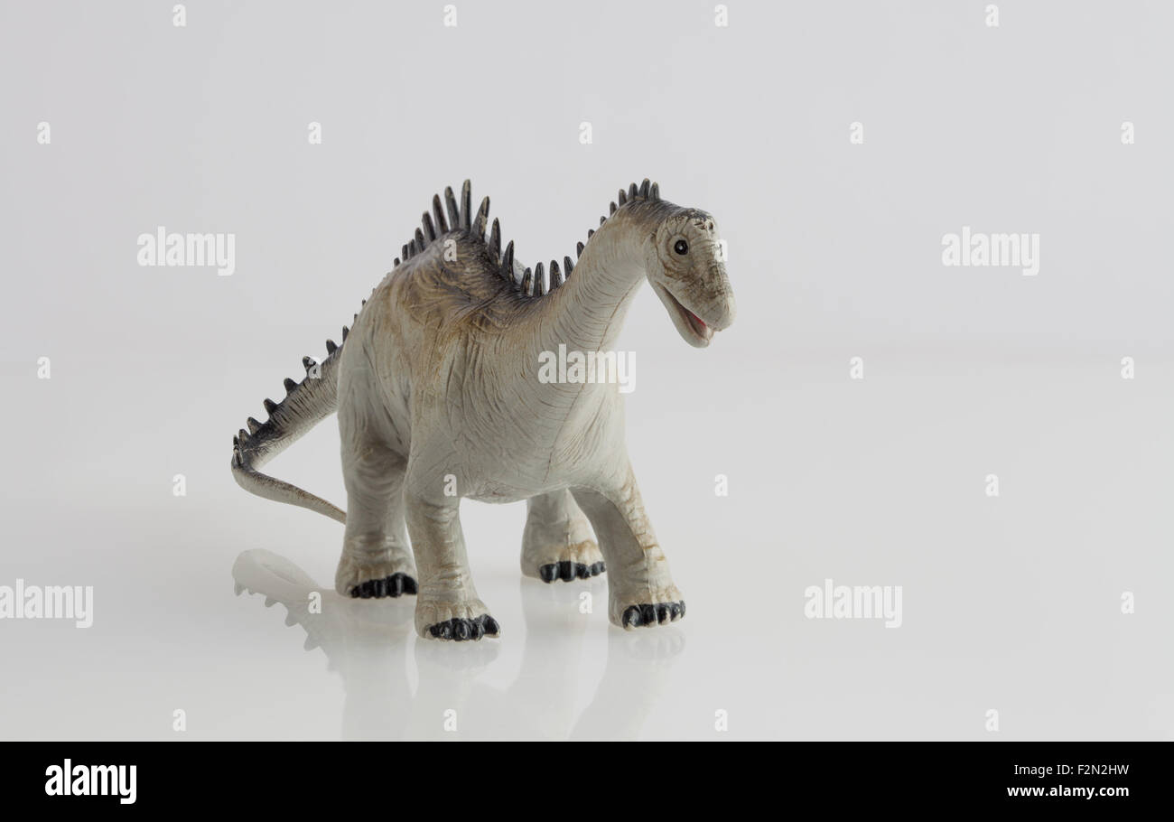 Dinosaurier Spielzeug isoliert auf weiss Stockfoto