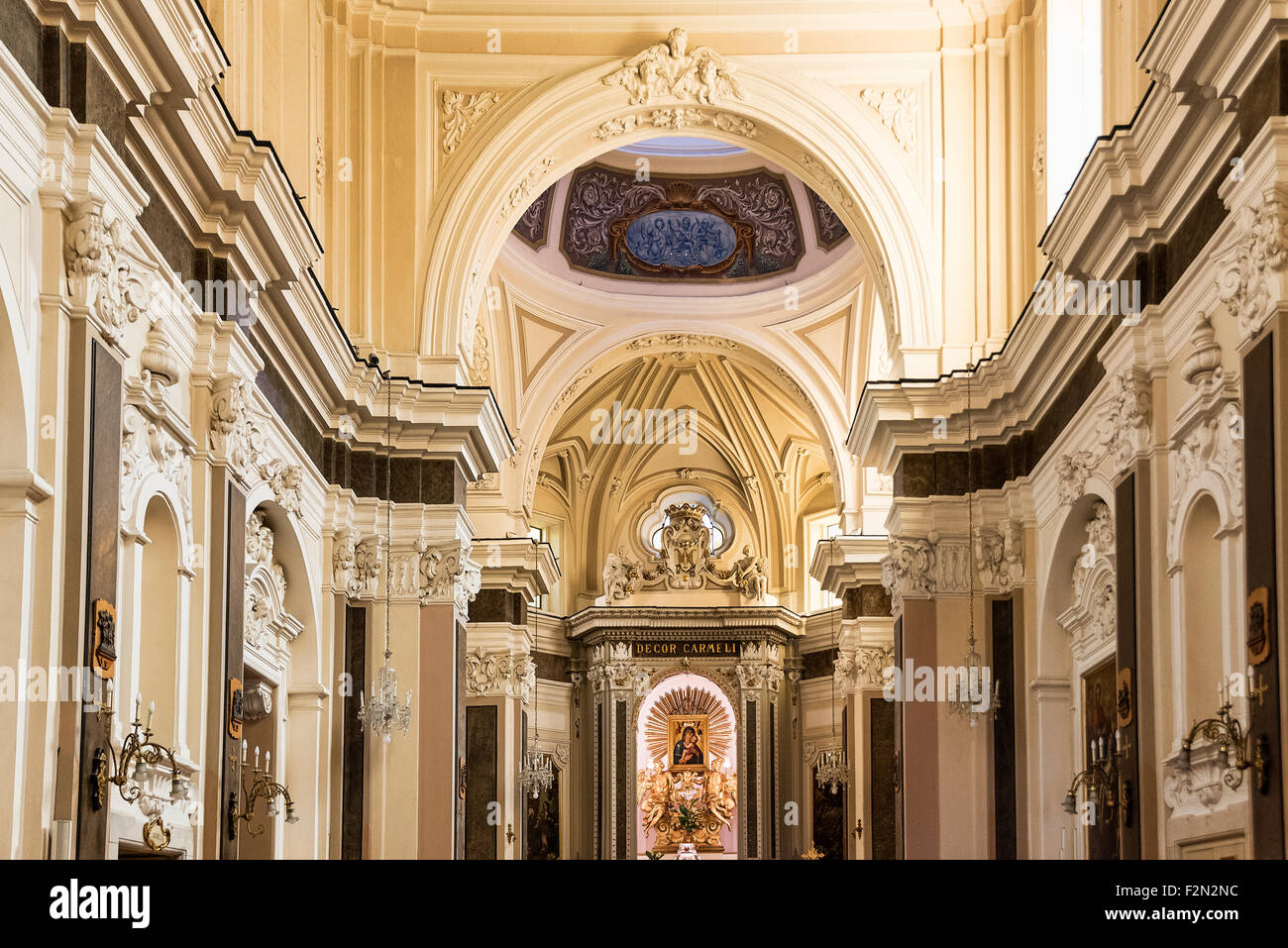 Die Wallfahrtskirche der Madonna del Carmine, Sorrent, Italien Stockfoto