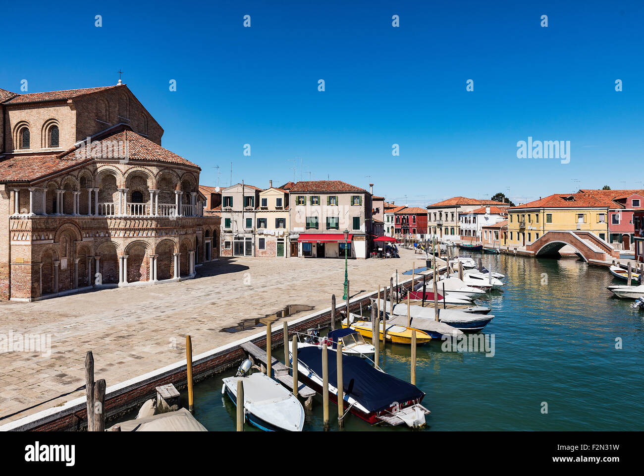 Venezianischen Insel Murano, Italien. Bekannt für seine vielen Öfen und handgemachte Glas. Stockfoto