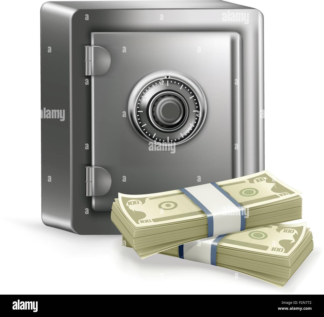 Safe und Geld, Vektor Stock Vektor