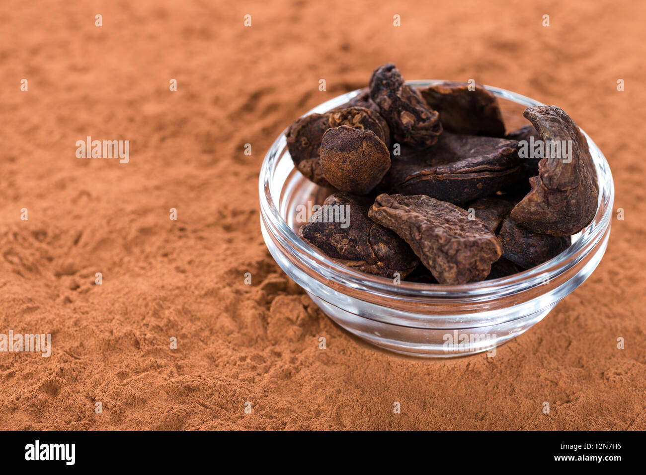 Cola Nuss Pulver für den Einsatz als Hintergrundbild oder als Textur Stockfoto