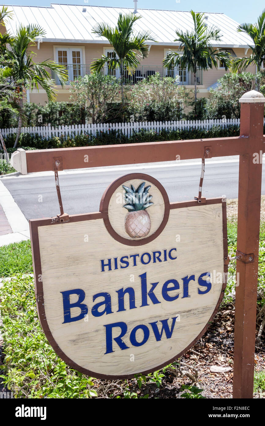 Delray Beach Florida, historische Bankers Row, Nachbarschaft, FL150414021 Stockfoto