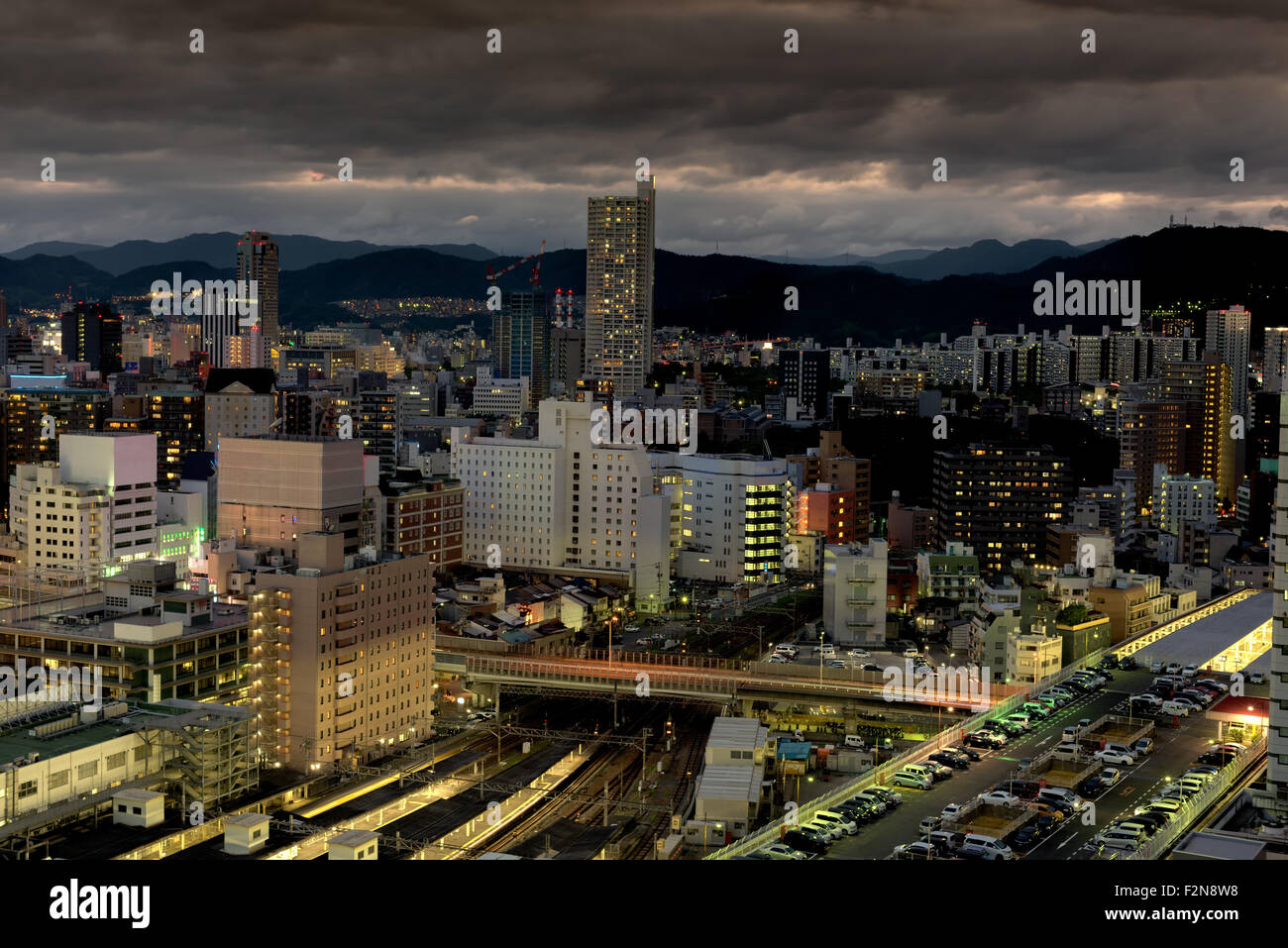 Wolkenkratzer in Hiroshima Japan Stockfoto