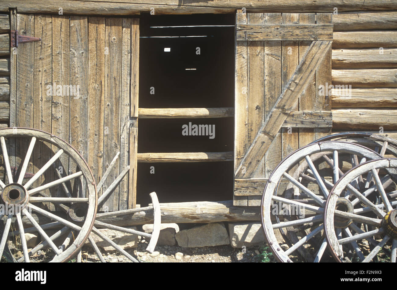 Trail Town (Denkmalschutz), Cody, Wyoming, USA. Stockfoto