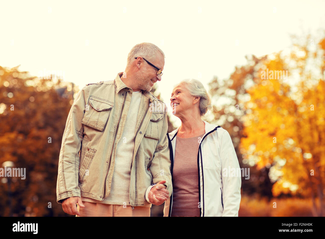 Senior Paar in Park Stockfoto