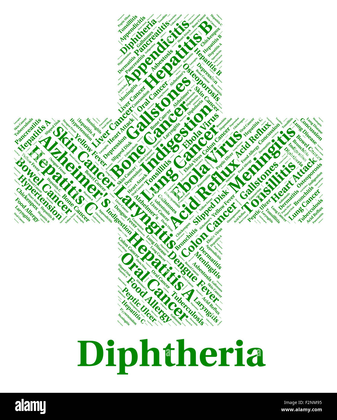 Diphtherie-Erkrankung darstellt, schlechtem Gesundheitszustand und Beschwerde Stockfoto