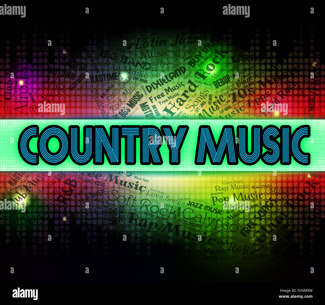 Country-Musik mit Sound-Tracks und Songs Stockfoto