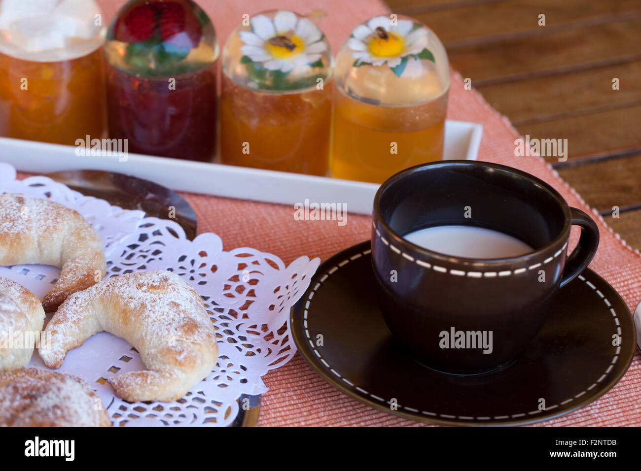 Traditionellen kontinentalen Frühstück Stockfoto