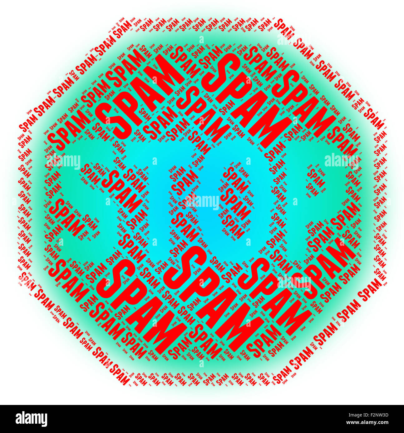 Stop Spam-Angabe Kontrolle gestoppt und stoppen Stockfoto