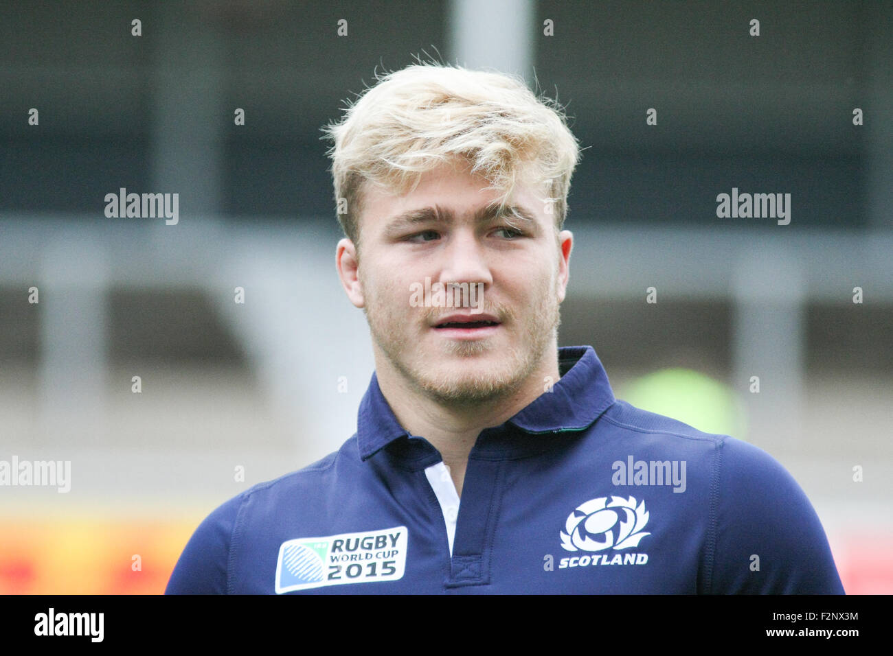 Scottish Rugby World Cup Spieler während des Trainings auf Gloucester UK 2015 Stockfoto
